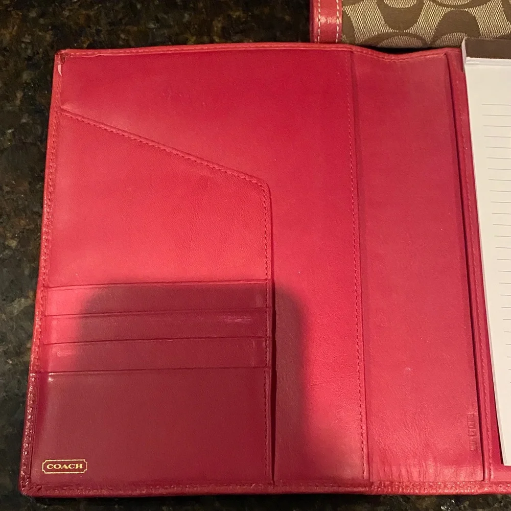 Coach Brown and Pink Signature Wallet - Picture 3 of 4